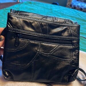 Leather patchwork, Crossbody Bag Vintage